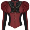 Punk Rave Womens Steampunk Shirt Top Red Black Steampunk Gothic Blouse Victorian steampunk buy now online Punk Rave Womens Steampunk Shirt Top Red Black Steampunk Gothic Blouse Victorian steampunk buy now online