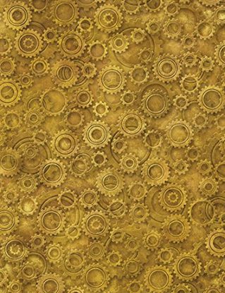 4 Sheets A4 Craft Creations Printed Decorative Creative Card - Steampunk Cogs And Gears Gold (Not Metallic) - Matt 240gsm 300mic Card Stock - Printed Front With Plain White Back steampunk buy now online