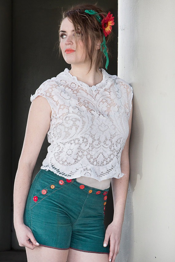 Antique Lace Crop Top, Stunning Handmade, One Of A Kind, Ultra Feminine, Layering Top, Neo Victorian, Steampunk, Boho Summer Wedding by MoWestCreations steampunk buy now online