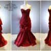 gothic wedding gown-gothic dress-valentine's day wedding-red wedding dress-masquerade-bustle gown-couture-the secret boutique-alternative by thesecretboutique steampunk buy now online