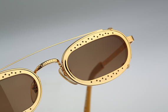 Jean Paul Gaultier 56-7116, Vintage steampunk sunglasses, 90s Rare and unique / NOS by CarettaVintage steampunk buy now online