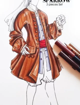 MADE TO ORDER Pirate Frock Coat set, Waistcoat and shirt, Jack Sparrow style, Renaissance, Larp, Reenactment Steampunk, coat by LeggendeSegreteCloth steampunk buy now online