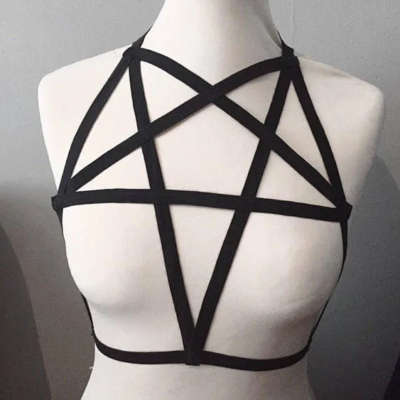 Pentagram bra harness by LauraRoseBoutique steampunk buy now online