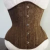 READY TO SHIP 23" Brown Floral Steampunk Steel Boned Underbust Corset with Front Busk by MontisCorsetry steampunk buy now online