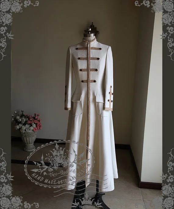 Steampunk Gothic Lolita Dandy Unisex Long Wool Coat by Fanplusfriend steampunk buy now online