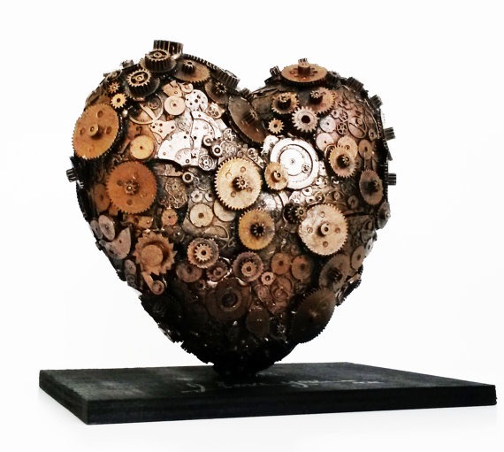 steampunk love heart sculpture by richardsymonsart steampunk buy now online