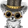 Steampunk Snow Leopard Cub steampunk buy now online