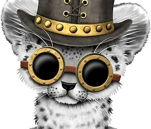 Steampunk Snow Leopard Cub steampunk buy now online
