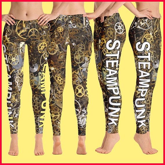 Steampunk, Steampunk Leggings, Steampunk Clothing, Steampunk Clothing Women, Steampunk Women, Steampunk Women Clothing, Yoga Leggings, Yoga by MyDreamzStore steampunk buy now online