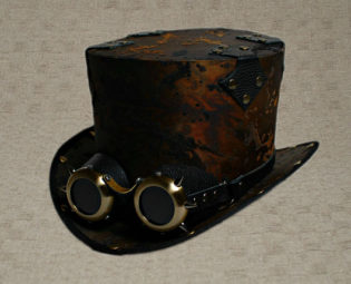 Steampunk Top Hat with Goggles Victorian Top Hat with Goggles Wedding Hat Mens Hats Womens Hats Tophat Steam Punk Top Hat Personalized Hat by SteampunkHatMaker steampunk buy now online