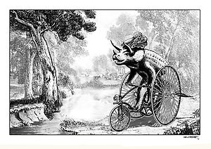 Triceratops on a Tricycle steampunk buy now online