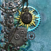 Turquoise Steampunk with clock by VictoriaBrookDesigns steampunk buy now online