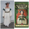 Upcycled Steampunk Clothing - Spiderwick Mallory Grace, Cream and Green Medievil Gown, Renaissance Fantasy Costume (w headpiece and sword) by enduredesigns steampunk buy now online