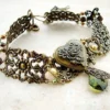 Victorian Choker Victorian Jewelry Heart Locket Antique Brass Choker Personalized Womens Green Gold Filigree Choker Gift mom wife girlfriend by Aranwen steampunk buy now online