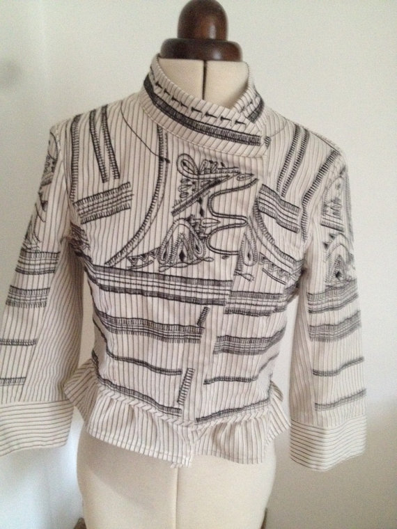 Vintage Steampunk Jacket, Victorian, Poet, Embroidered Jacket by whiteorchiddesigns1 steampunk buy now online