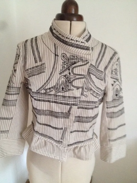 Vintage Steampunk Jacket, Victorian, Poet, Embroidered Jacket by whiteorchiddesigns1 steampunk buy now online