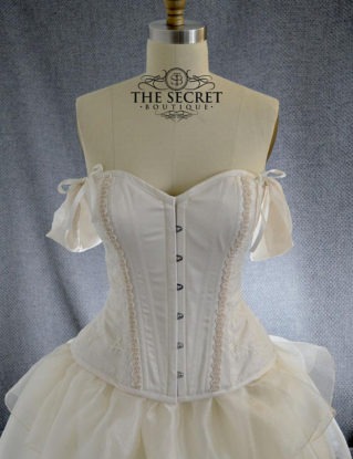 wedding corset, ivory and lace custom made corset by thesecretboutique steampunk buy now online