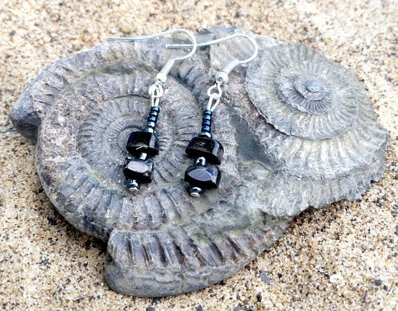Whitby jet drop earrings by WhitbyJetSet steampunk buy now online