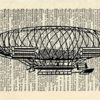 VINTAGE AIRSHIP ART PRINT - STEAMPUNK ARTWORK - VINTAGE ART PRINT - VINTAGE Art - TRAVEL Illustration - GIFT - Vintage Dictionary Art Print - Wall Hanging - Home Décor - Housewares -Book Print - 381Bf steampunk buy now online