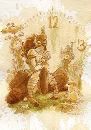 Clockwork Tea Girl Print - various sizes by BrianKesinger steampunk buy now online Clockwork Tea Girl Print - various sizes by BrianKesinger steampunk buy now online