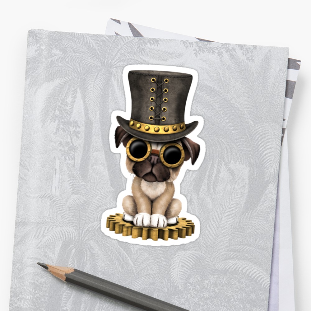 Cute Steampunk Pug Puppy Dog steampunk buy now online Cute Steampunk Pug Puppy Dog steampunk buy now online