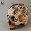 Handmade Skull Steampunk style Aerography Human Replica Interior Skull Tattoo by AirSkullArt steampunk buy now online