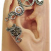 Small Silver Steampunk Ear Wrap - Steampunk Jewelry, Steampunk Ear Cuff by HeatherJordanJewelry steampunk buy now online