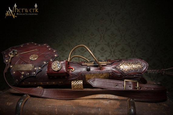 Steampunk Armcannon / Bracer by lederatelierberlin steampunk buy now online