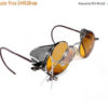 Steampunk Goggles Rare AMBER Yellow Tint Antique WELSH Aviator Driving Glasses Wire Mesh Side Shields Loupes MINT - Steampunk by edmdesigns by edmdesigns steampunk buy now online
