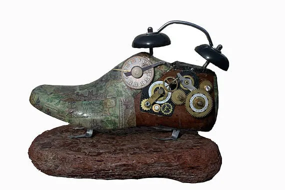 Steampunk shoelast,primitive decor,window shop display,steampunk clock,cobblers tools decor,steampunk art on wood,steampunk shop,shoemolds by Sixty5 steampunk buy now online Steampunk shoelast,primitive decor,window shop display,steampunk clock,cobblers tools decor,steampunk art on wood,steampunk shop,shoemolds by Sixty5 steampunk buy now online