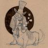 victorian basset hound sketchbook print - Various Sizes by BrianKesinger steampunk buy now online