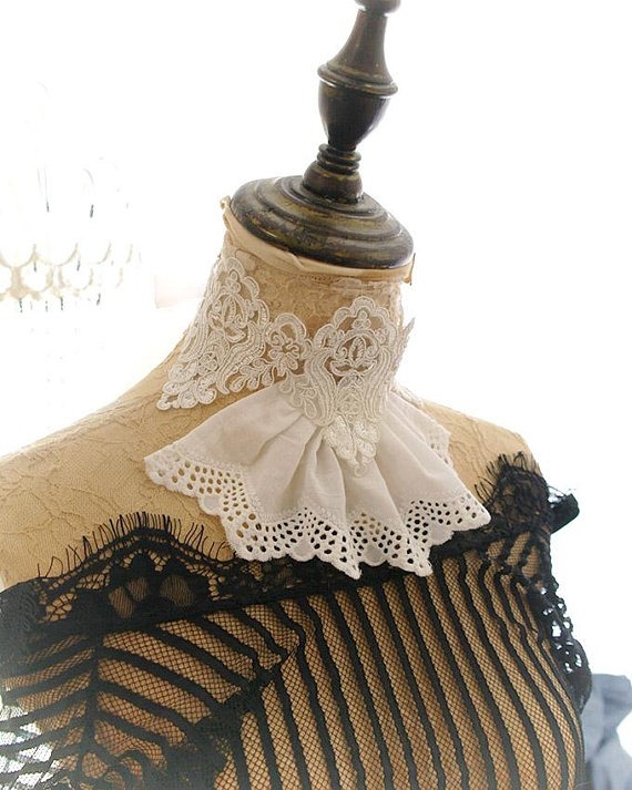 Victorian Choker Necklace Jabot Collar White Lace Collar Neckpiece Fashion Jewelry Handmade goth gothic Punk steampunk Lolita Edwardian by MiaDressShop steampunk buy now online Victorian Choker Necklace Jabot Collar White Lace Collar Neckpiece Fashion Jewelry Handmade goth gothic Punk steampunk Lolita Edwardian by MiaDressShop steampunk buy now online