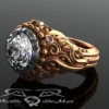 4ct Diamond & White Sapphire 18kt Rose Gold Platinum Antique Style Diamond Two Tone Scrollwork Victorian Modern Engagement Ring. by DeMerJewelry steampunk buy now online 4ct Diamond & White Sapphire 18kt Rose Gold Platinum Antique Style Diamond Two Tone Scrollwork Victorian Modern Engagement Ring. by DeMerJewelry steampunk buy now online