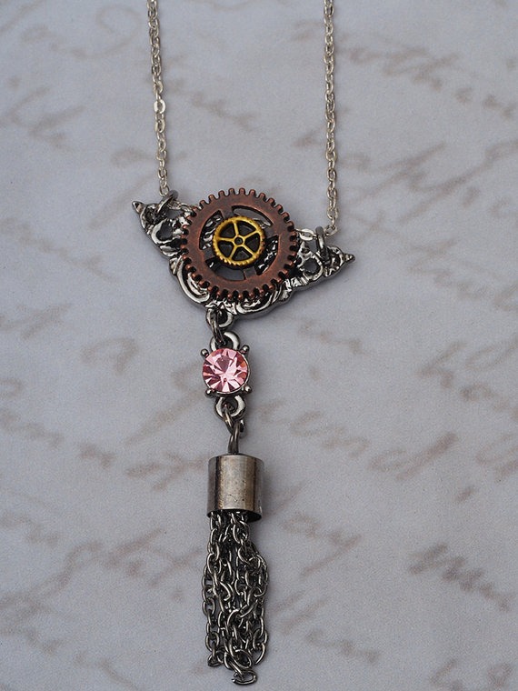 Antique Gears Steampunk Necklace - Jewellery - Jewelry by Florajam steampunk buy now online