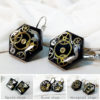 Black Steampunk earrings, Steampunk jewelry, Resin steampunk earrings, Vintage watchparts earrings, Steatement earrings, by ByEmilyRay steampunk buy now online