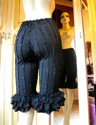New GHOST IN YOU black bloomers ... Women's Sexy poet ruffles ~ Handmade by You bad Girl fashion ~ Ready to mail ~ black shabby frilly sissy by YouBadGirl steampunk buy now online