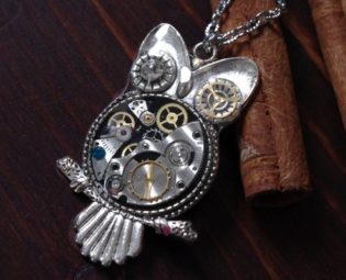 Owl pendant Steampunk Jewellery Steampunk resin Steampunk pedant Mechanical owl Steampunk owl Industrial pendant gift for mothera day by SteamJewelryStyle steampunk buy now online