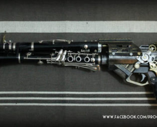 Steampunk clarinet gun pistola clarinetto by ProgettoSteam steampunk buy now online