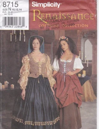 Steampunk Outfit Sewing Pattern for Women Cosplay Halloween Costume Medieval Womens Costume Patterns Dressup Renaissance Simplicity 8715 by PatternsFromOz steampunk buy now online
