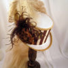 Steampunk Top Hats, Steampunk Shop, Steampunk Accessories, White Top Hat, Bronze Wings, Ostrich by EmilyWayHats steampunk buy now online