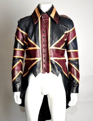 Union Jack Mens Leather Diamond Jubilee Exclusive Steampunk Tail coat Impero London by ImperoLondon steampunk buy now online