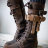 Unisex Leather Boot Garter - Natural - steampunk - burning man - festivals - apocalypse - mad max, Please read Description for size by Vontoon steampunk buy now online