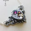 Victorian steampunk necklace "Splendour" bermuda blue - steampunk jewellery - steampunk necklace - Christmas gift by SteamRetro steampunk buy now online