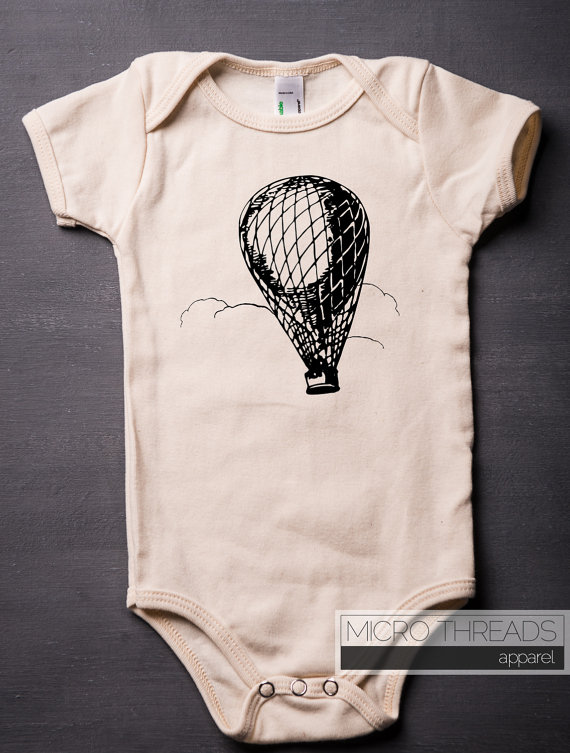 Baby Bodysuit - ONESIES® Hot Air Balloon - Baby Shower Gifts - Victorian - Baby Clothes - Steampunk - Onesie by MicroThreads steampunk buy now online