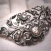 Rare Antique Georgian Large Rose Cut Diamond Brooch 1700's Silver Pre Victorian Pin by AawsombleiJewelry steampunk buy now online