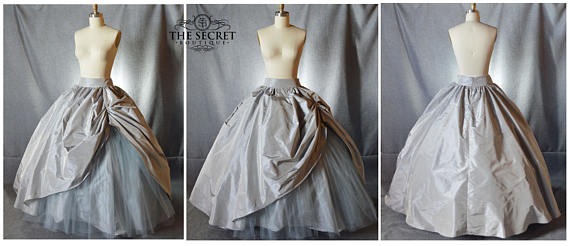 silk bridal skirt-corset skirt-custom skirt-bridal skirt-cosplay wedding-alternative bride-fantasy-princess wedding-the secret boutique by thesecretboutique steampunk buy now online