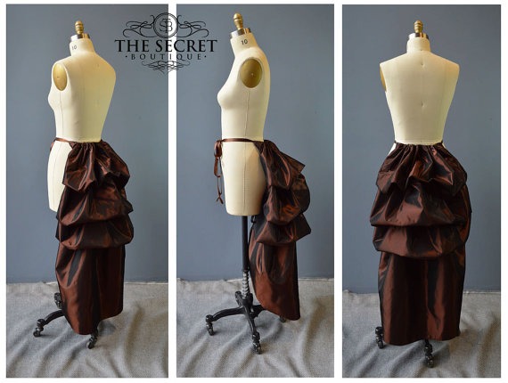 Steampunk bustle, copper victorian tie on bustle by thesecretboutique steampunk buy now online