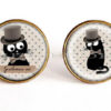 Steampunk cufflinks * cat Wizard *, grey, retro man jewelry gift by belepokbijoux steampunk buy now online
