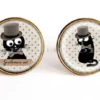 Steampunk cufflinks * cat Wizard *, grey, retro man jewelry gift by belepokbijoux steampunk buy now online