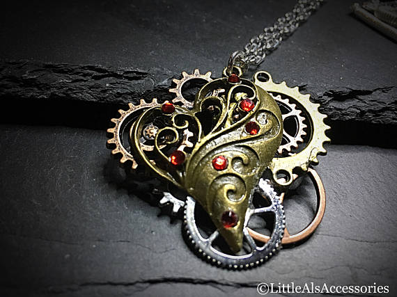 Steampunk Jewelry, Steampunk Heart Pendant, Steampunk Cogs, Cog Necklace, Steampunk Cog Necklace, Gift For Her, Steampunk Gifts by LittleAlsAccessories steampunk buy now online Steampunk Jewelry, Steampunk Heart Pendant, Steampunk Cogs, Cog Necklace, Steampunk Cog Necklace, Gift For Her, Steampunk Gifts by LittleAlsAccessories steampunk buy now online